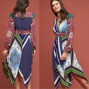 Size 4 Anthropologie Istanbul Wrap Dress EUC